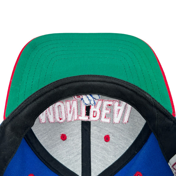 Vintage American Needle Montreal Expos Snapback Hat Cap Blue Red Adjustable - Picture 6 of 10